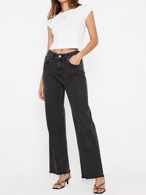 Jeanerica IW011 Brown Overdye Black Straight Leg Jeans Organic Cotton 27